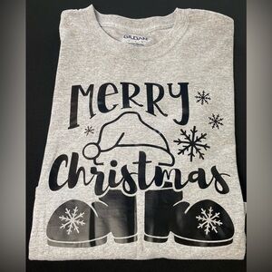 Gildan Gray Merry Christmas Kids Tee